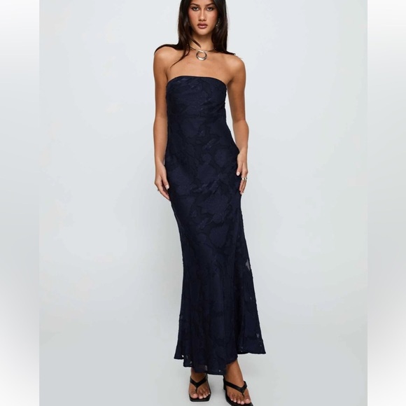 Princess Polly Dresses & Skirts - Elegant Navy Blue  Haley Maxi Dress